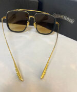 Chrome Hearts Cross — Classic Black Square Frame Luxury Sunglasses