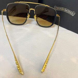 Chrome Hearts Cross — Classic Black Square Frame Luxury Sunglasses