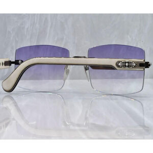Chrome Hearts Deep Rare Luxury Silver Frame Sunglasses