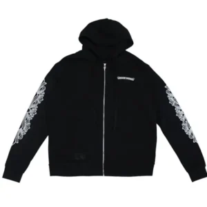 Chrome Hearts Eye Chart Dagger Zip-Up Hoodie Black