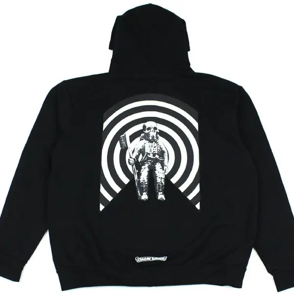 Chrome Hearts Foti Harris Teeter Space Suit Zip Hoodie Black Chrome Hearts Foti Harris Teeter Space Suit Zip Hoodie Black