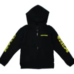 Chrome Hearts Kids Scroll Logo Hoodie Black/Yellow