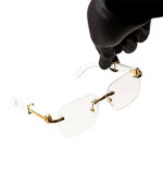 Chrome Hearts Luxury White Square Frame Glasses