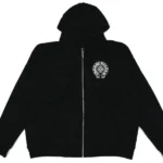 Chrome Hearts Malibu Exclusive Horse Shoe Zip Up Hoodie Black