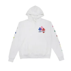 Chrome Hearts Multi Color Cross Hoodie White