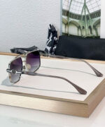 Chrome Hearts Nailer Luxury Black & Silver Aviator Eyewear