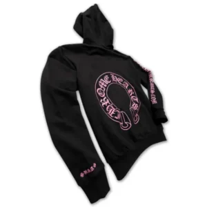 Chrome Hearts Online Exclusive Horse Shoe Hoodie Black/Pink