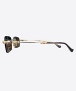Chrome Hearts Pills III Gold Luxury Sunglasses with Gray Tint