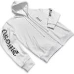 Chrome Hearts Plus Cross All Over Print Zip Up Hoodie White