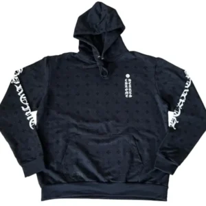 Chrome Hearts Plus Cross Allover Print With Horseshoe Logo Hoodie Black