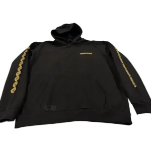 Chrome Hearts Plus Logo Pullover Hoodie Black/Yellow