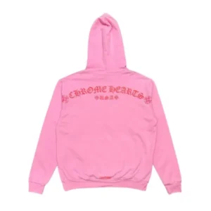 Chrome Hearts Red Logo Hoodie Pink