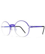 Chrome Hearts Round Black Purple Frame Luxury Eyeglasses