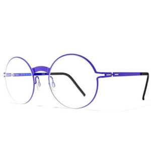 Chrome Hearts Round Black Purple Frame Luxury Eyeglasses