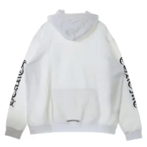 Chrome Hearts Vertical Logo Hoodie White