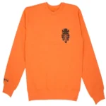 Chrome Hearts Vine Dagger Crewneck Sweatshirt Orange/Black