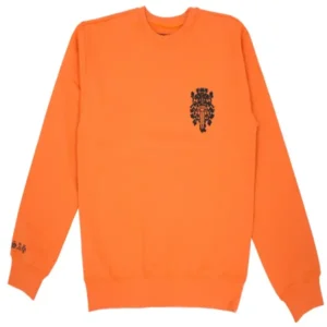 Chrome Hearts Vine Dagger Crewneck Sweatshirt Orange/Black
